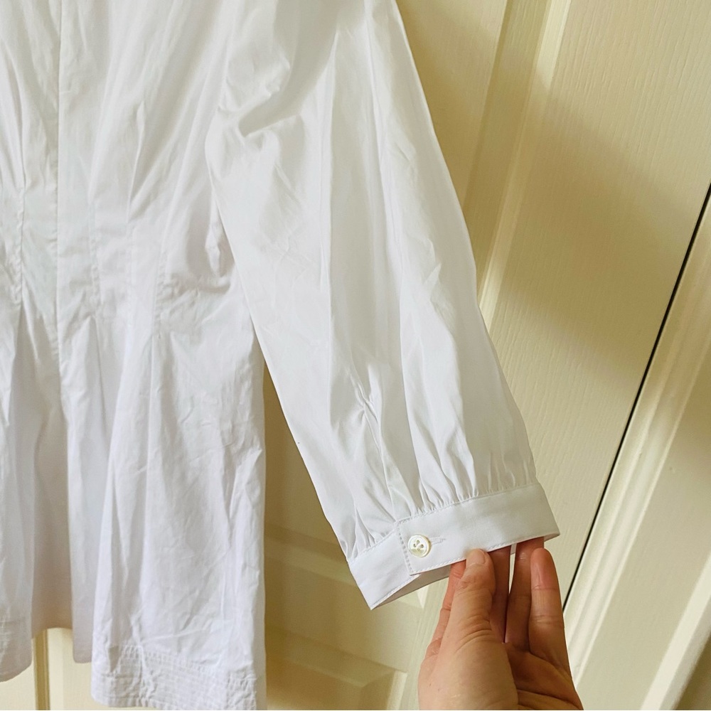 $498 NWT Veronica Beard White Torres Long Sleeve Stretchy Pleated Mini Dress 14 - Picture 12 of 14